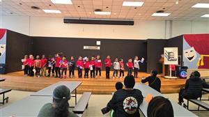 students performing a MLK tribute